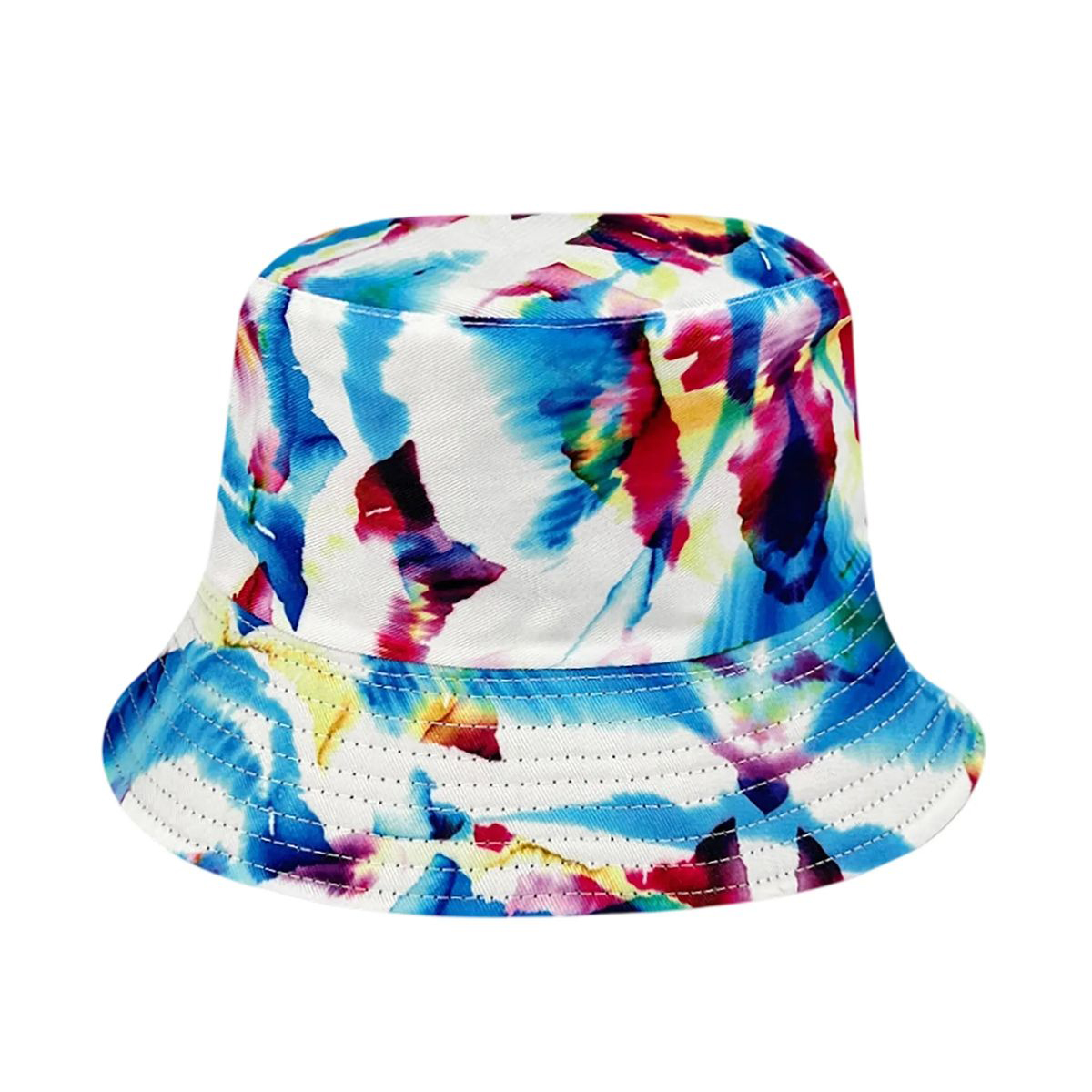 Plastic Tie Dye Hat with Foldable Double Sided Design 31
