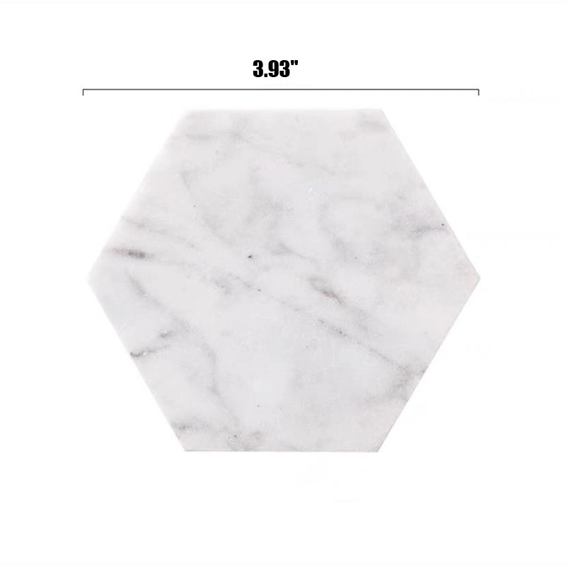 Custom White Marble Coaster 4