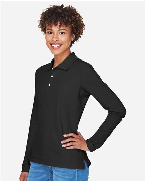 Women's Pima Piqué Long Sleeve Polo - D110W 12