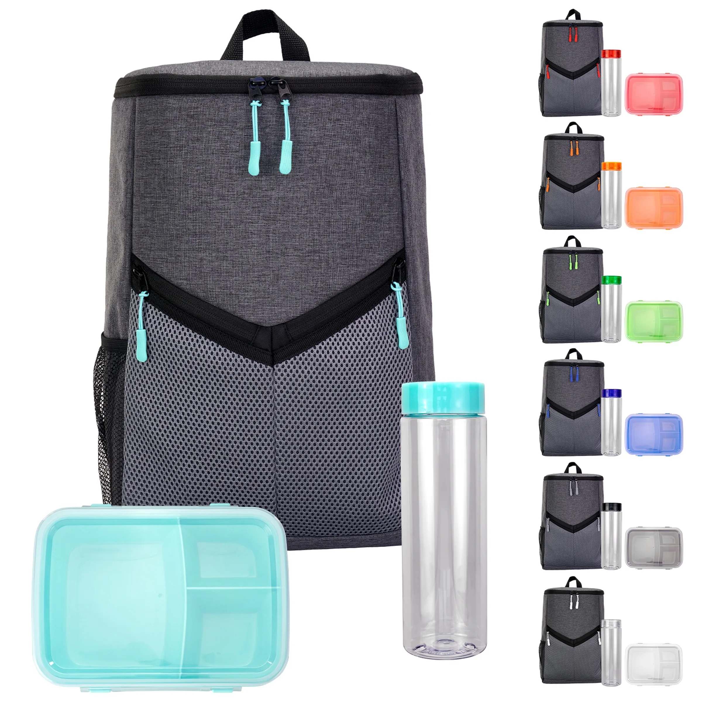 Victory Cooler Backpack Lunch & Drink Set 16