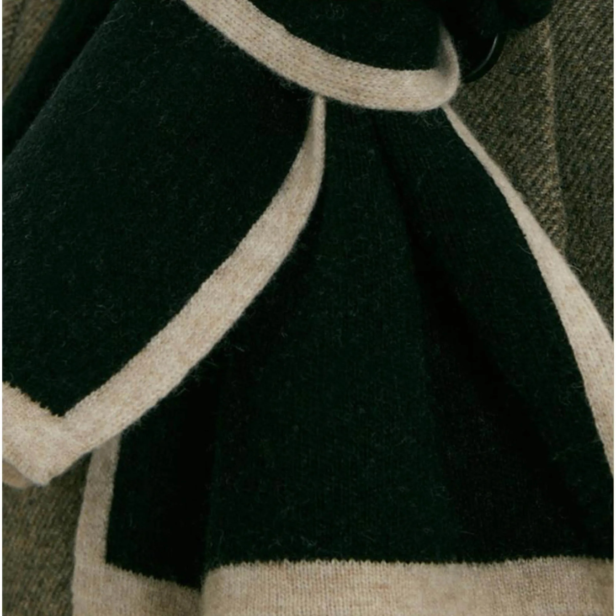 Wool Blend Winter Scarf with Elegant Trim 4