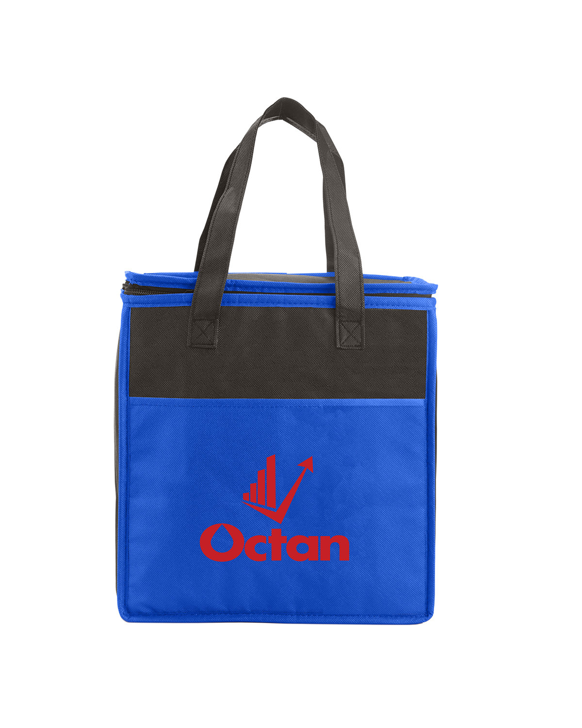 Two-Tone Flat Top Insulated Non-Woven Shopping Tote Bag 1