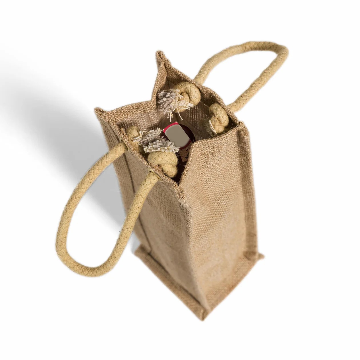 Cypress Jute Wine Tote Bag 5