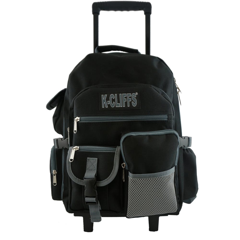 18" Rolling Backpacks - Black Heavy Duty 2