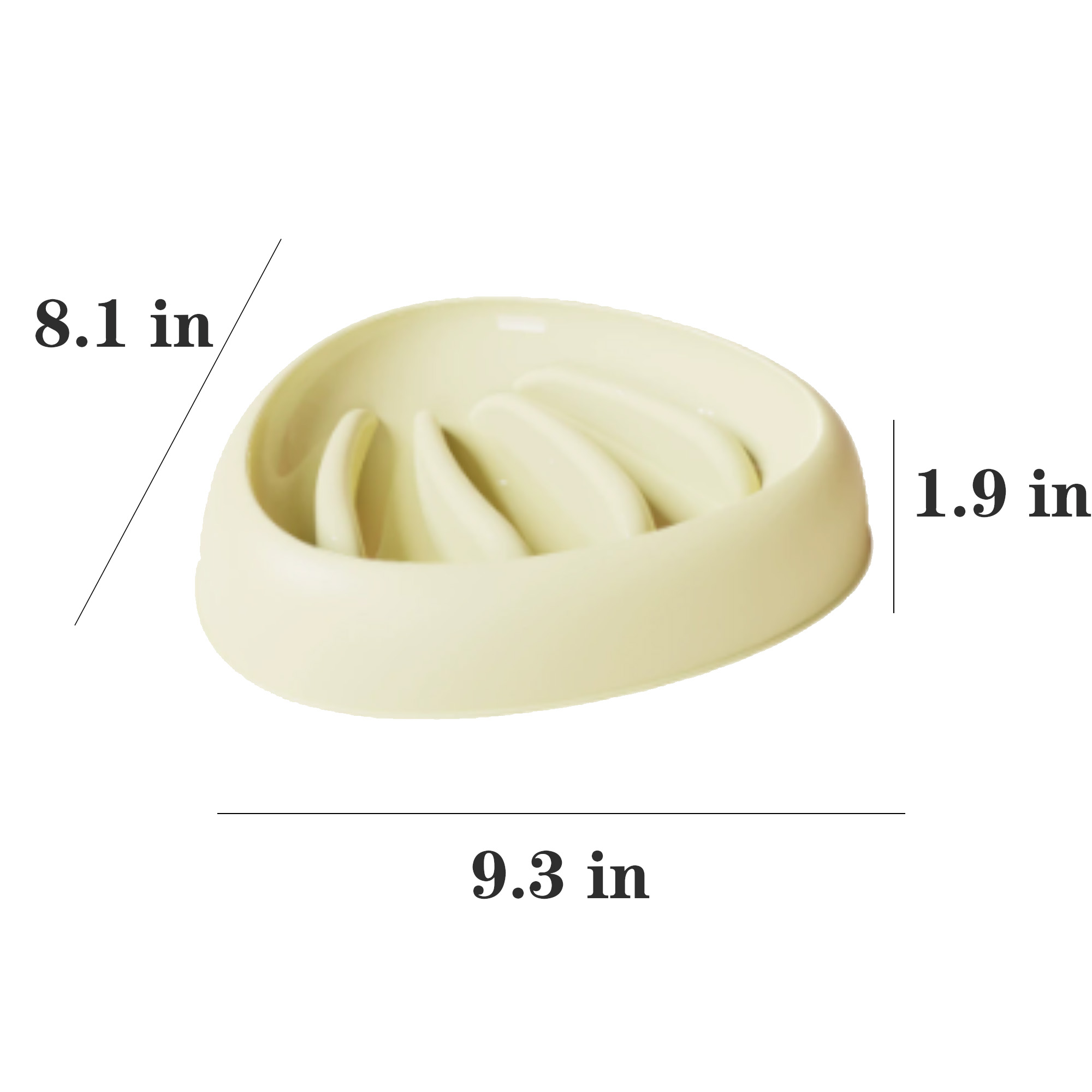 Plastic Pet Bowl Shell Shaped Anti Tip Slow Feeder 7