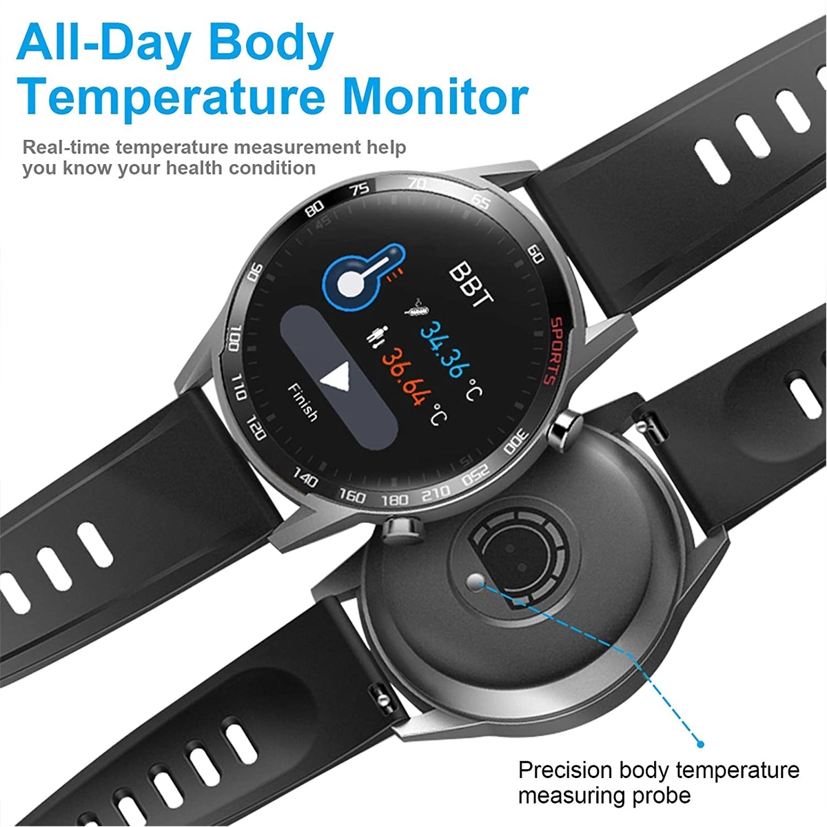 Smartwatch Bluetooth With Heart Rate Blood Pressure Monitor 8