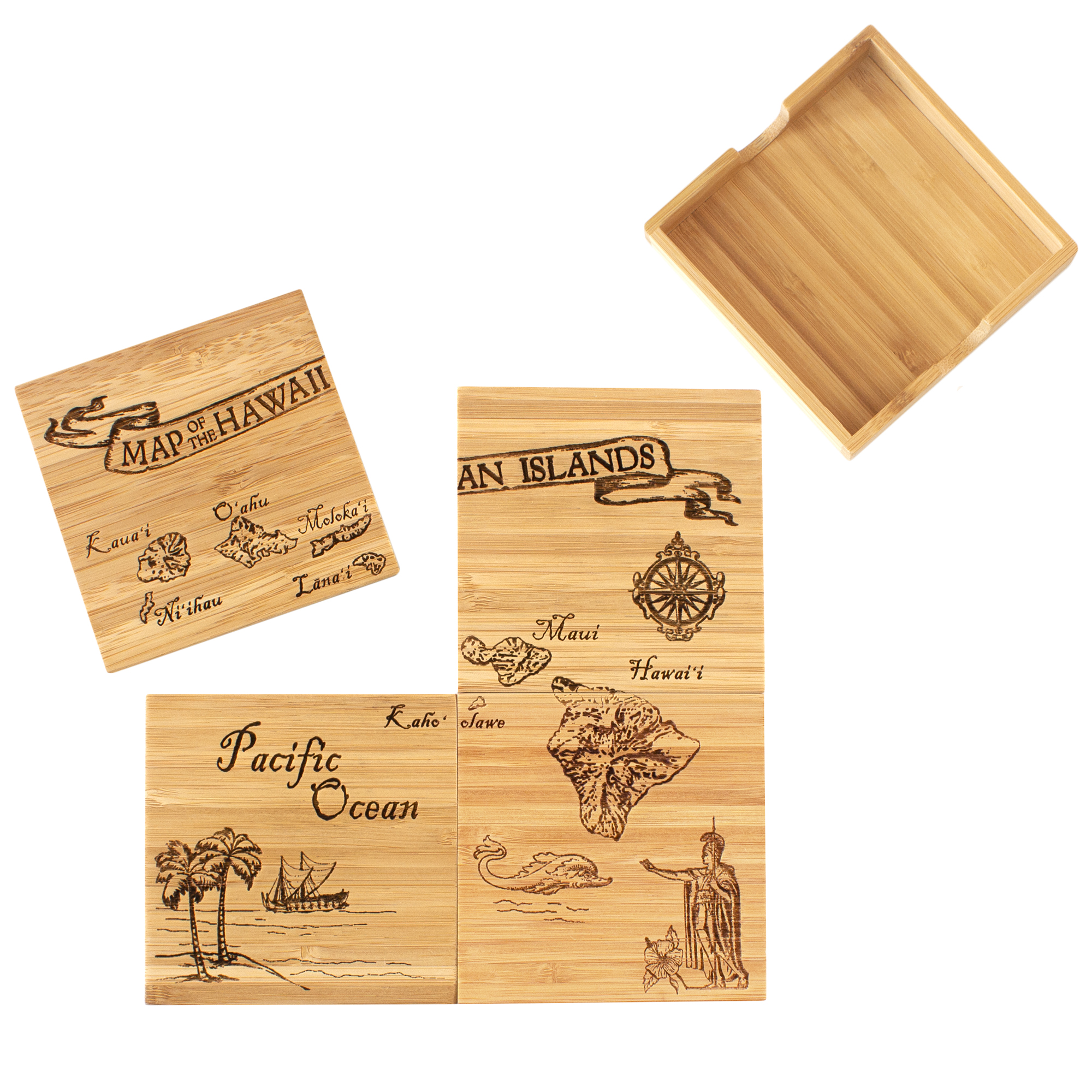 Hawaii Puzzle Coaster Set 12