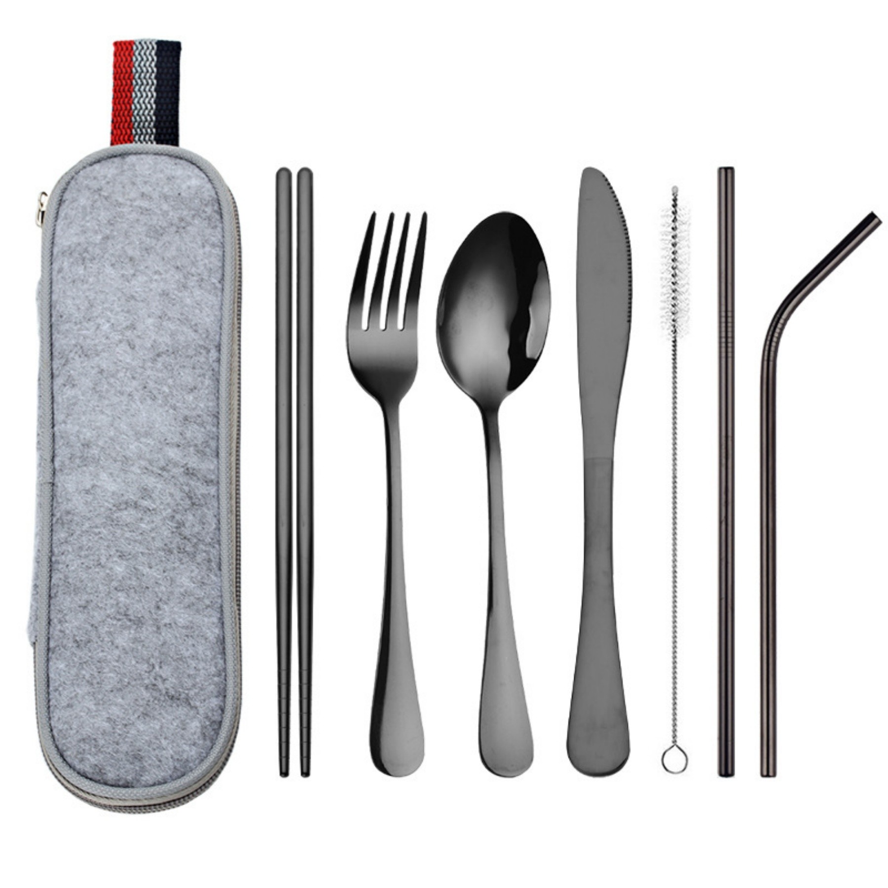 Portable Stainless Steel Tableware Set 8 Pieces 6