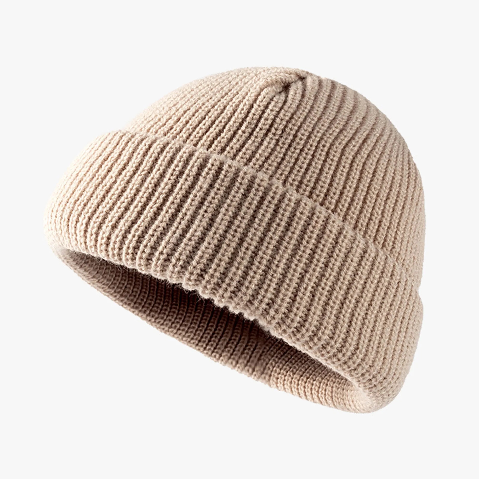 Warm Soft Knitted Beanie Hat Solid Color 22
