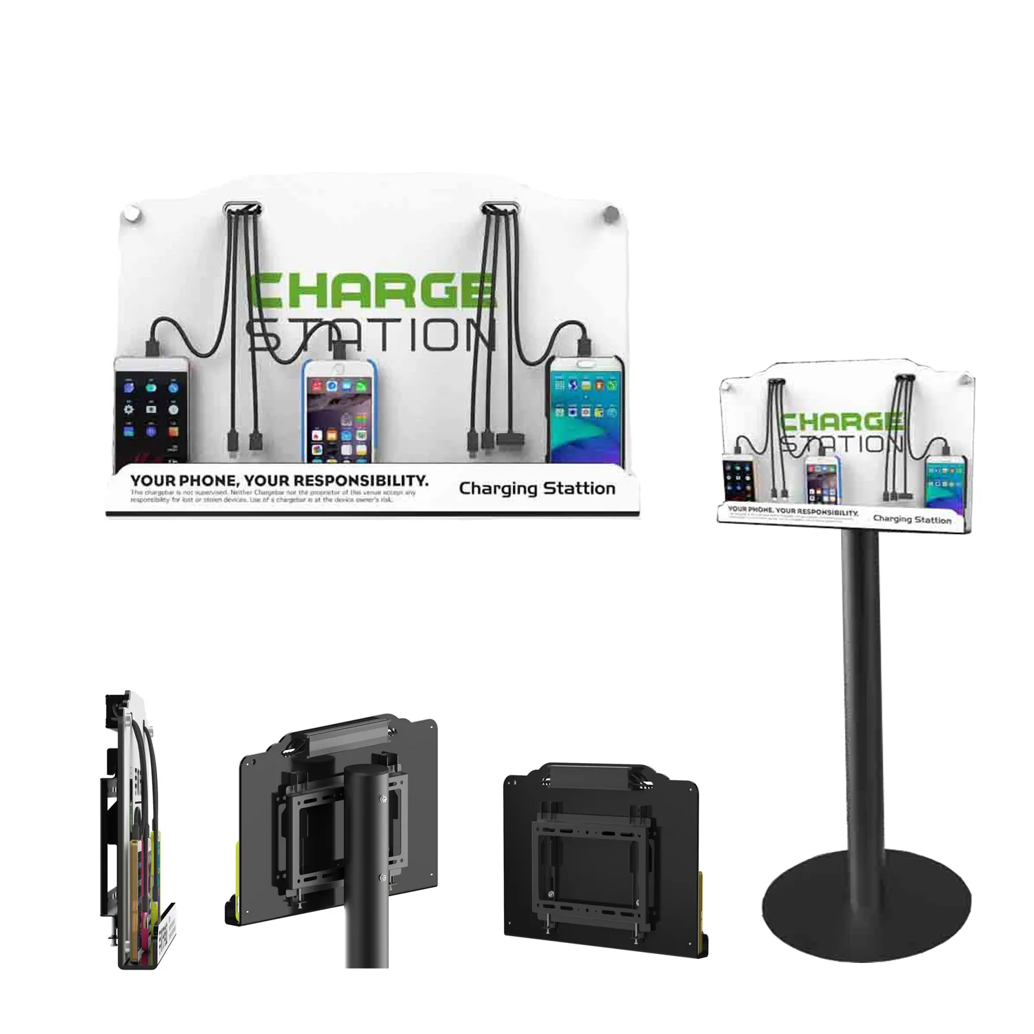 Wall Mount 8 Ports Cell Phone Fast Charging Station 1