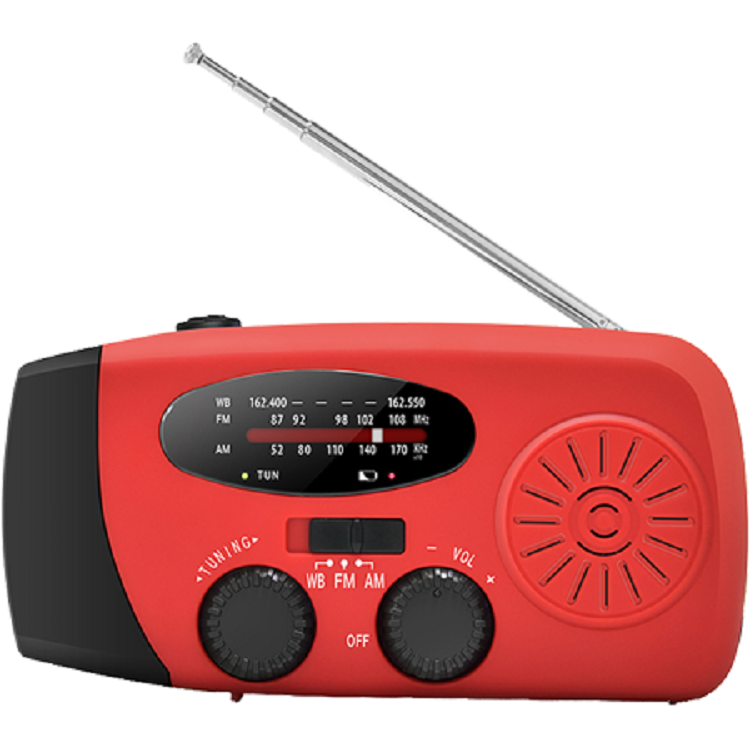ResQ Emergency Radio – AM/FM/NOAA with LED Flashlight, 1000mAh Power Bank, Solar & Hand Crank 4