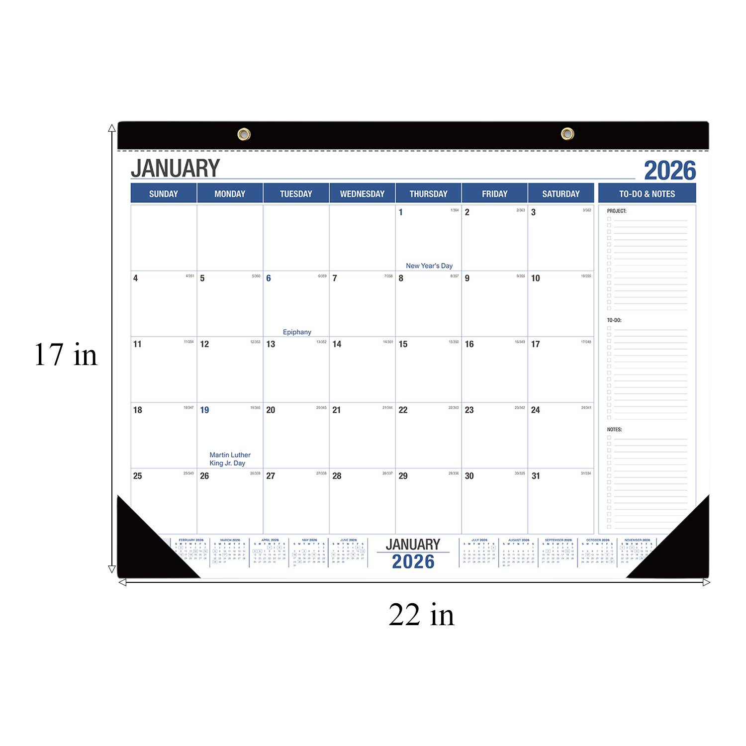 18-Month Desk Calendar Jan 2026-Jun 2027 6