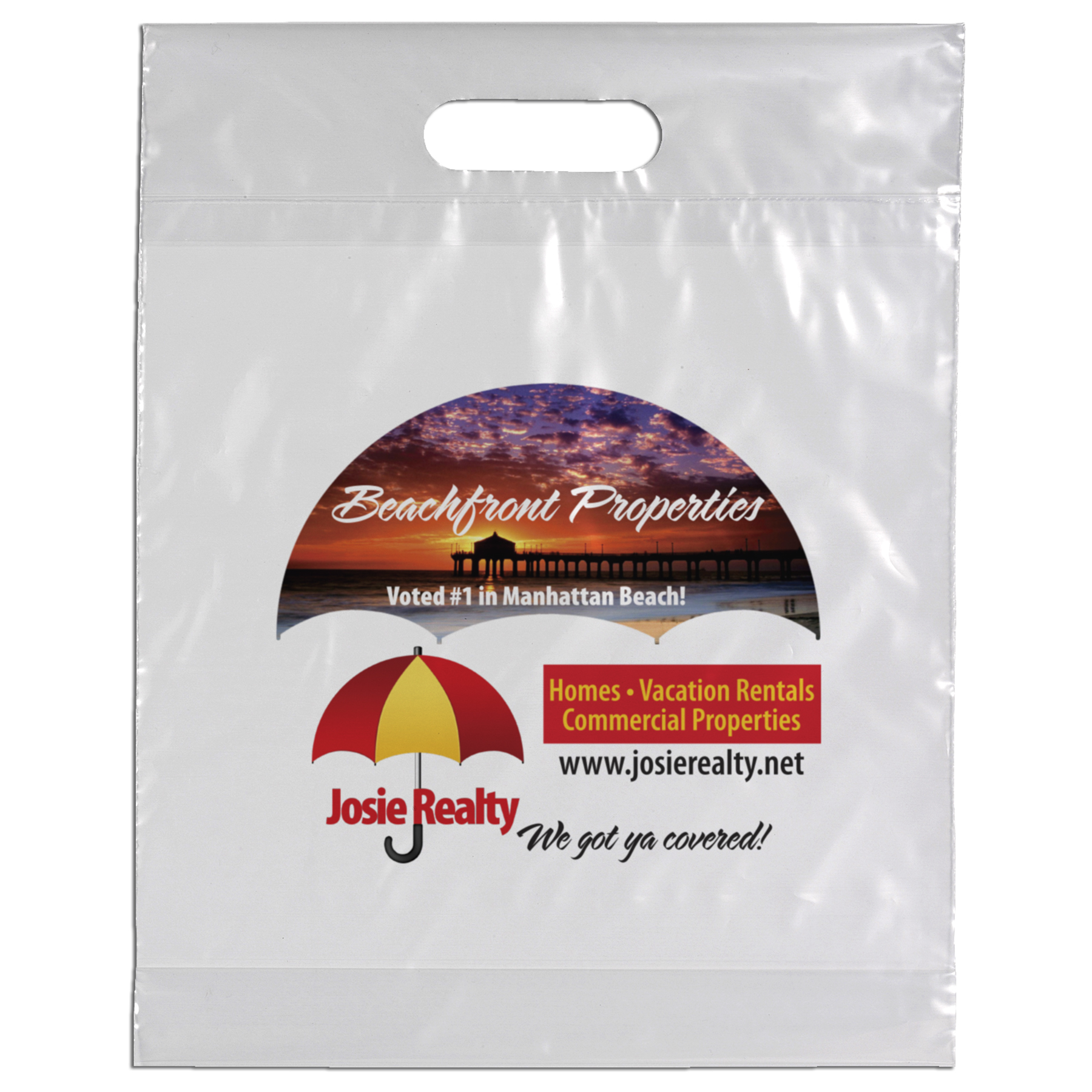 Die Cut Handle Bag - 12W x 15H x 3 - Dynamic Color 10