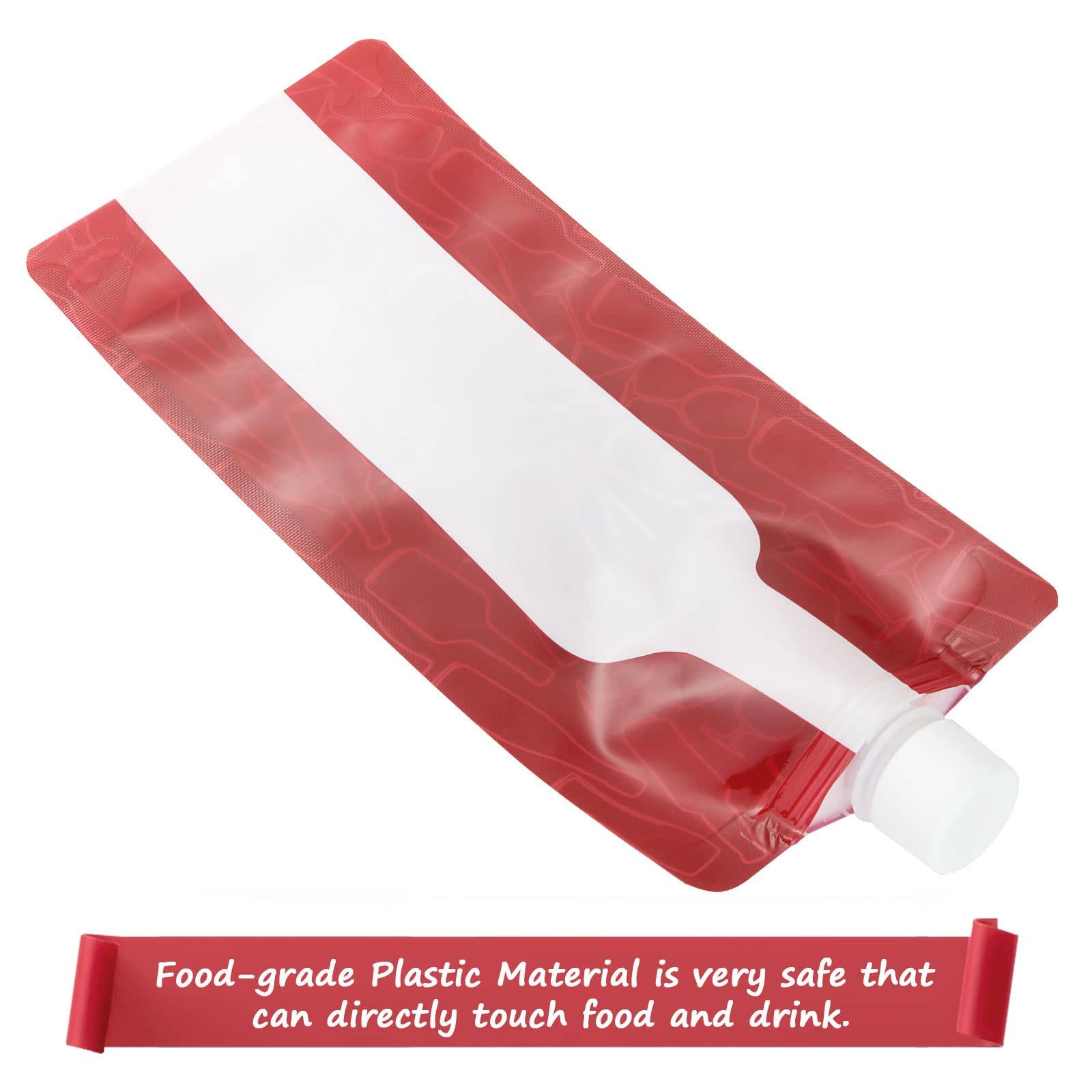 Foldable Liquor Beverages Wine Bottle Drink Pouches 5