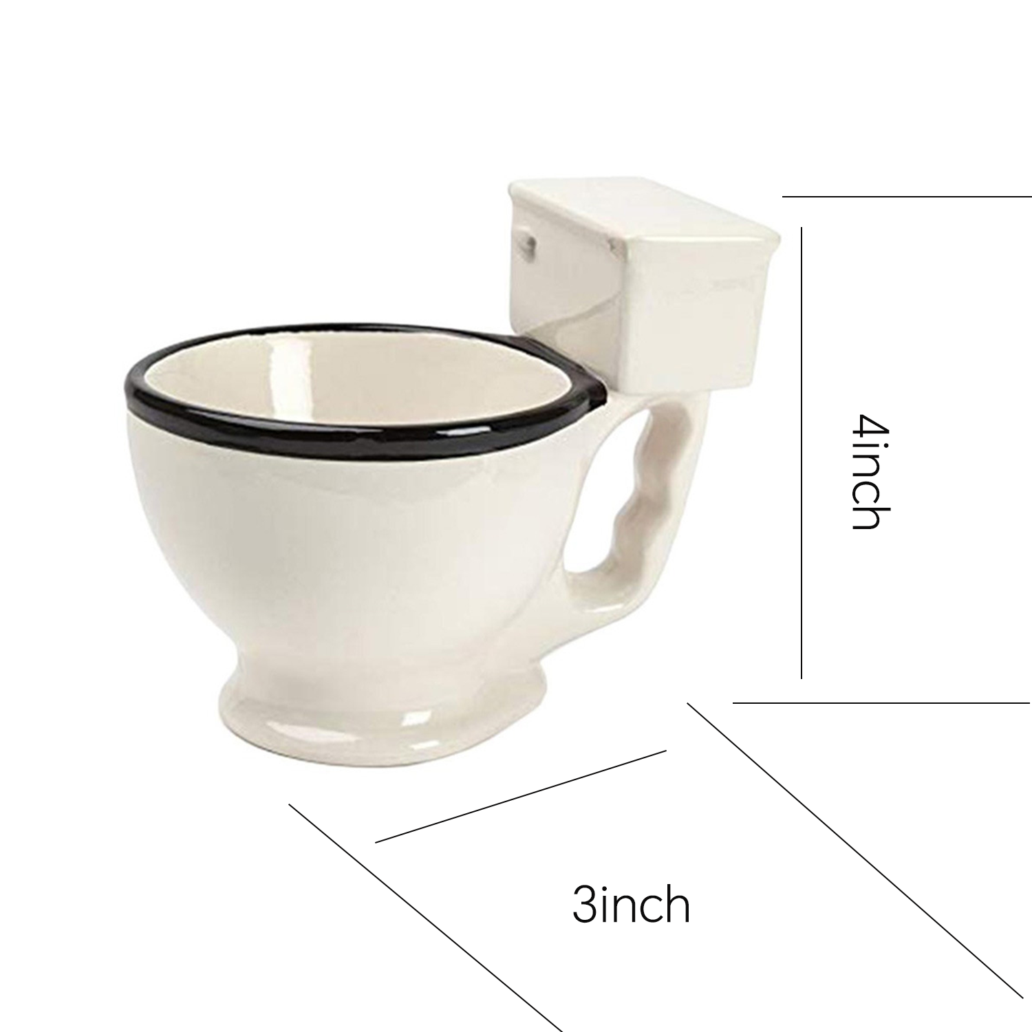 10oz Toilet Shaped Ceramic Mug w/ Handle 6