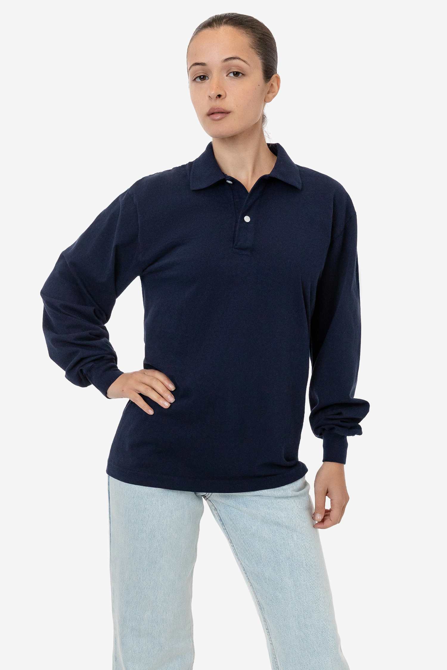 6.5 OZ LONG SLEEVE POLO T-SHIRT 16