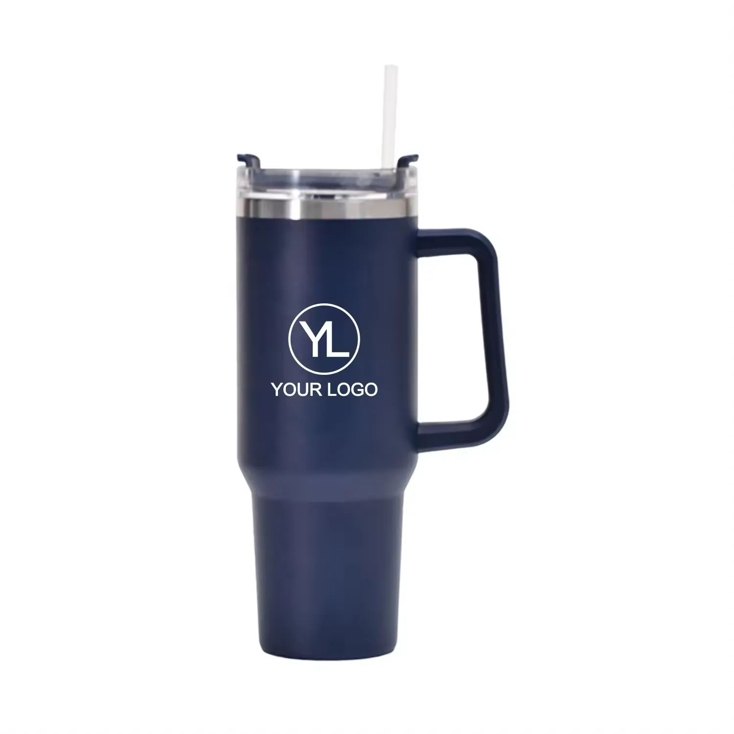 40 Oz. Vacuum Stainless Steel Tumbler with Handle & Straw 2