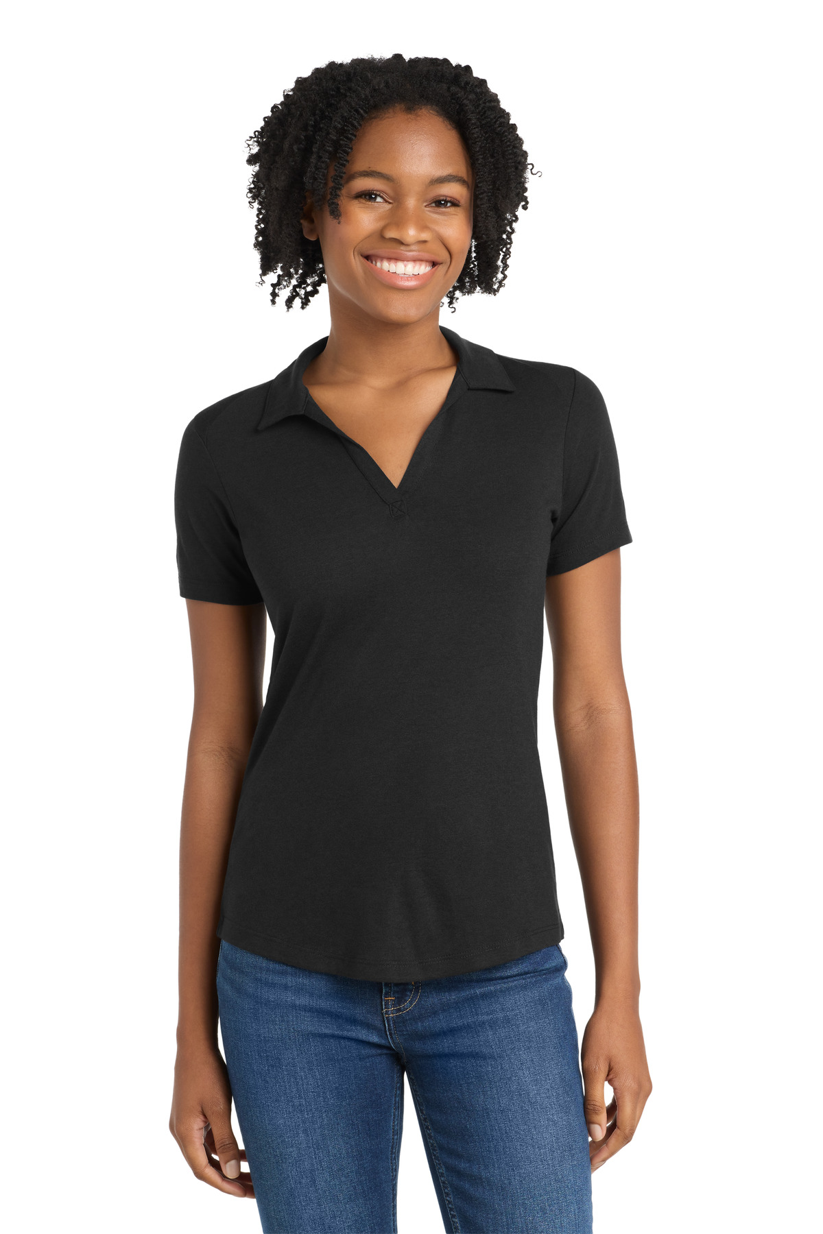 Sport-Tek Women's PosiCharge Tri-Blend Wicking Polo. LST405 3