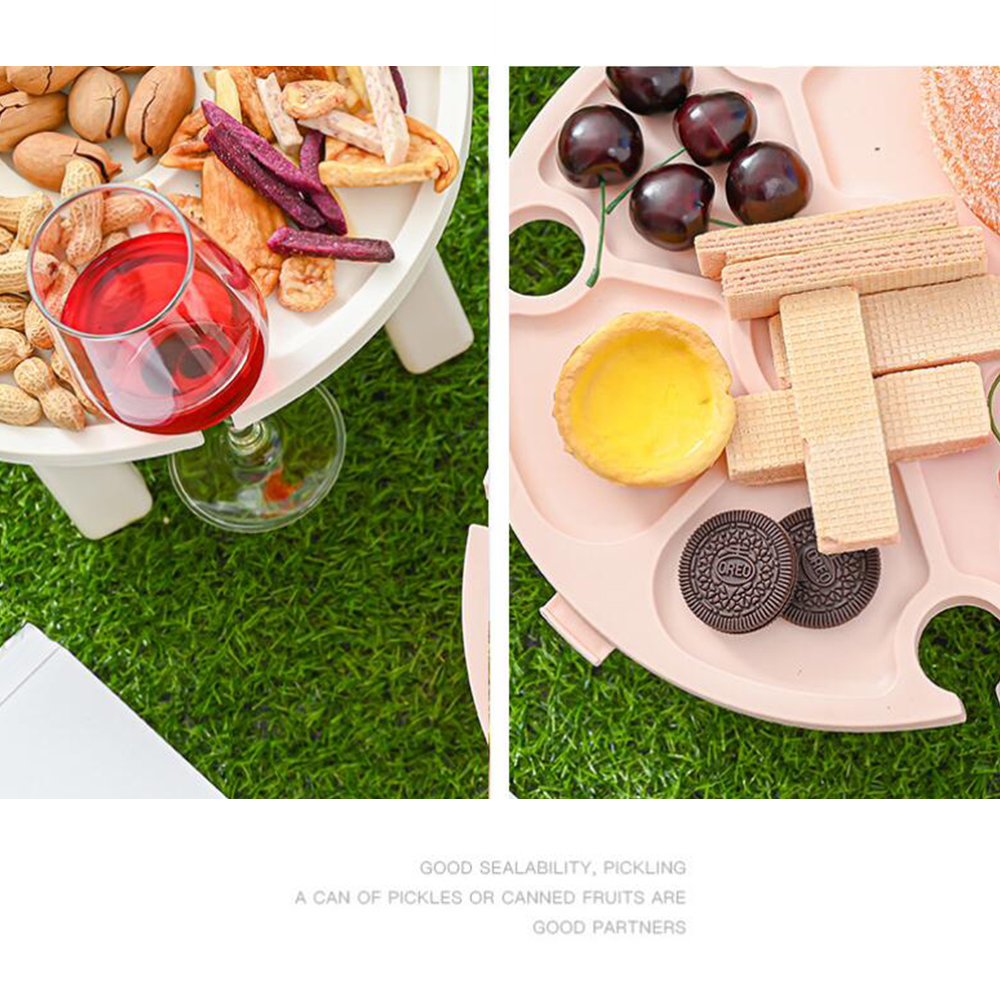 Outdoor Picnic Table with Wine Glass Holder 2