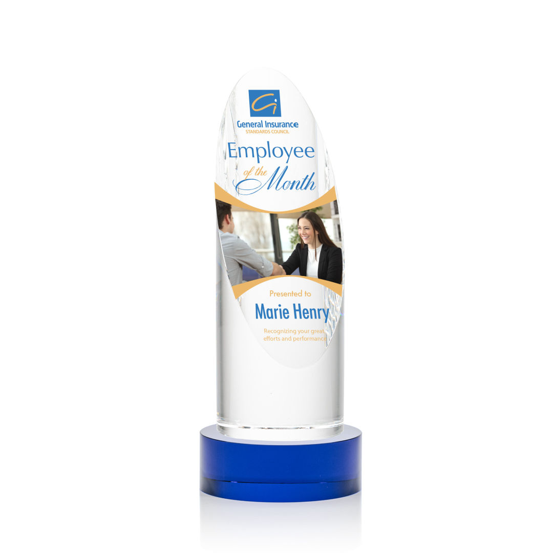 Lauder VividPrint™ Award on Base - Blue 3