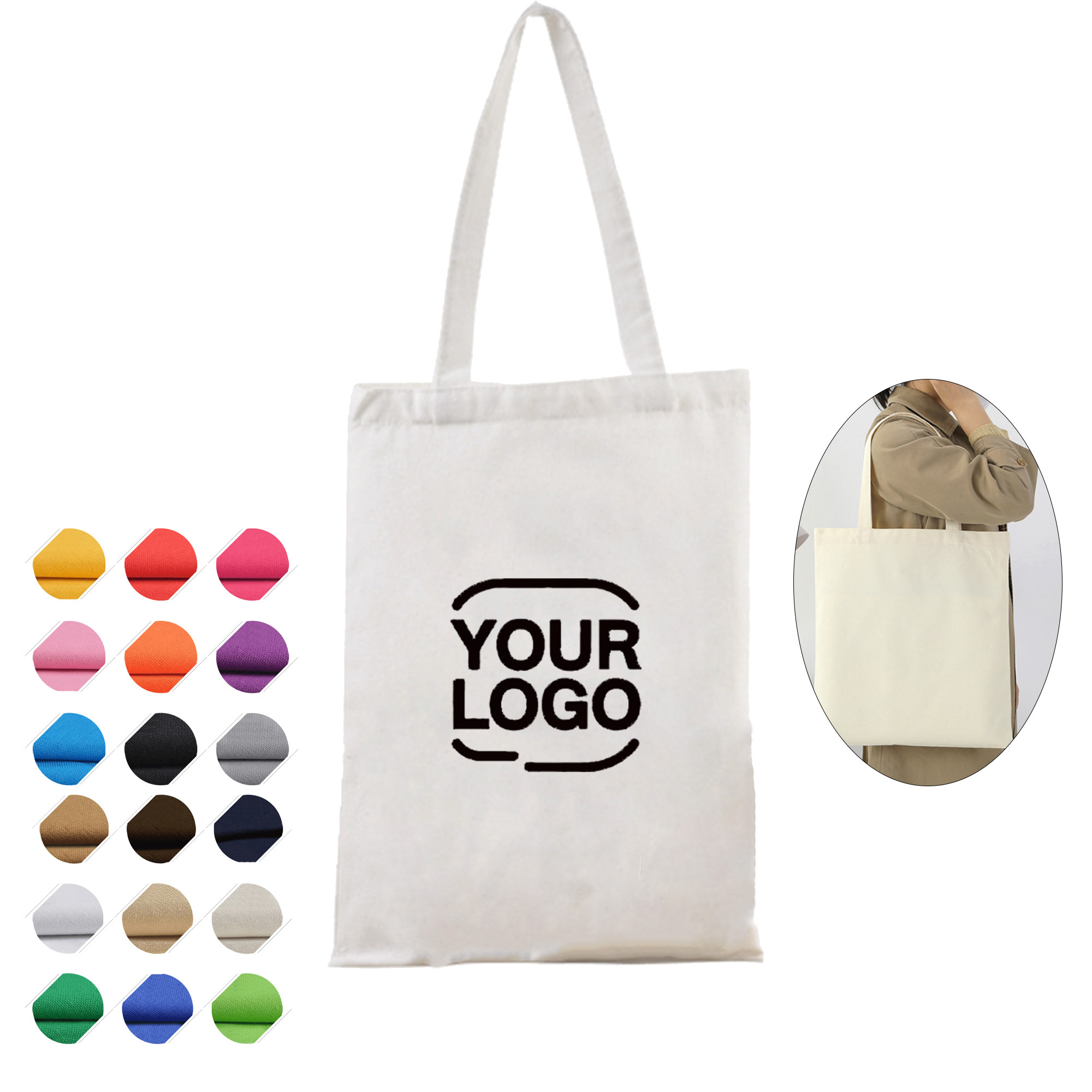 Nature Cotton Tote Bag, custom tote bag with logo imprint 2