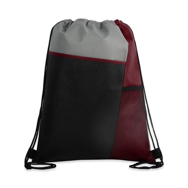 Tri-Colored Mesh Pocket Drawstring Backpack 21