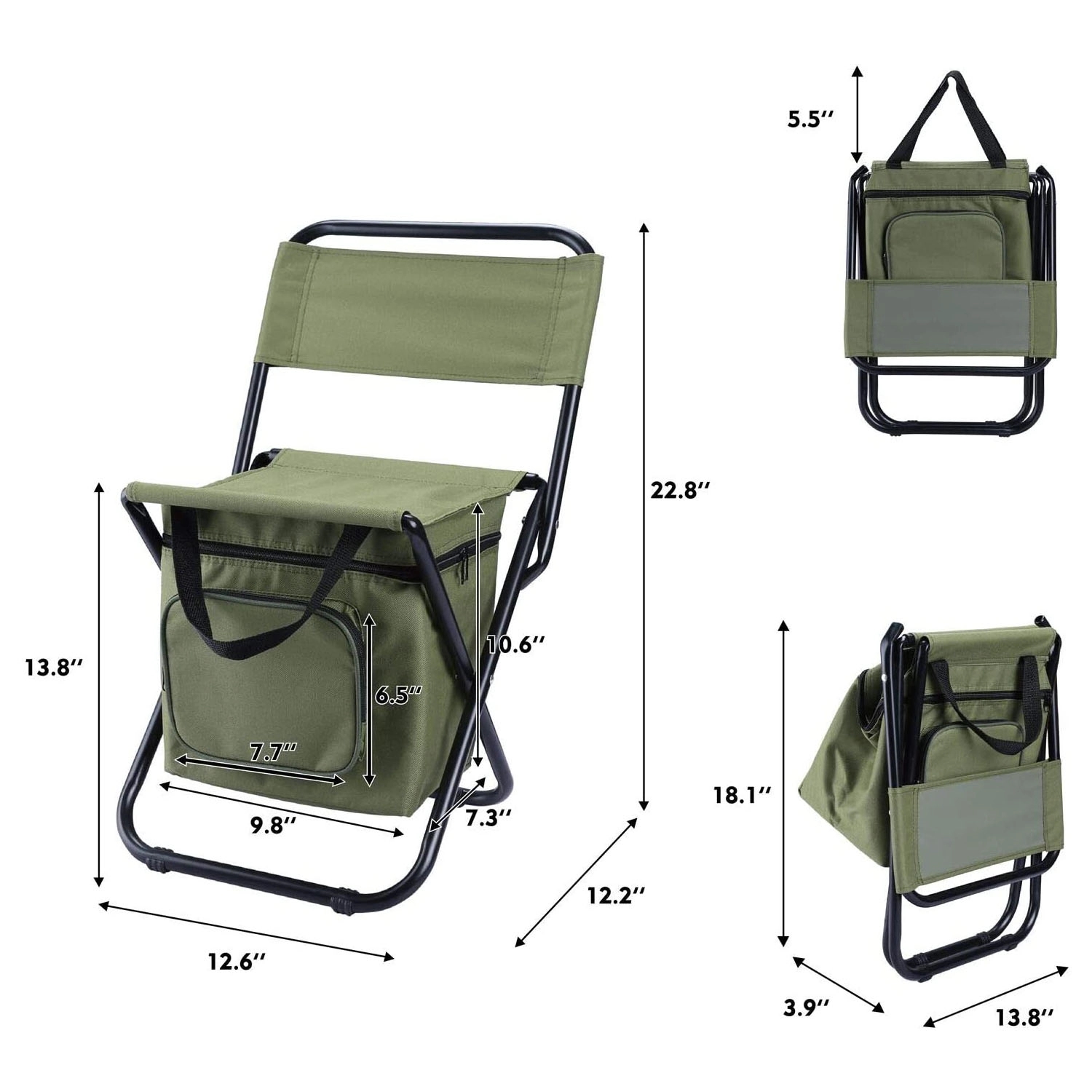 Foldable Camping Chair With Cooler Bag 6