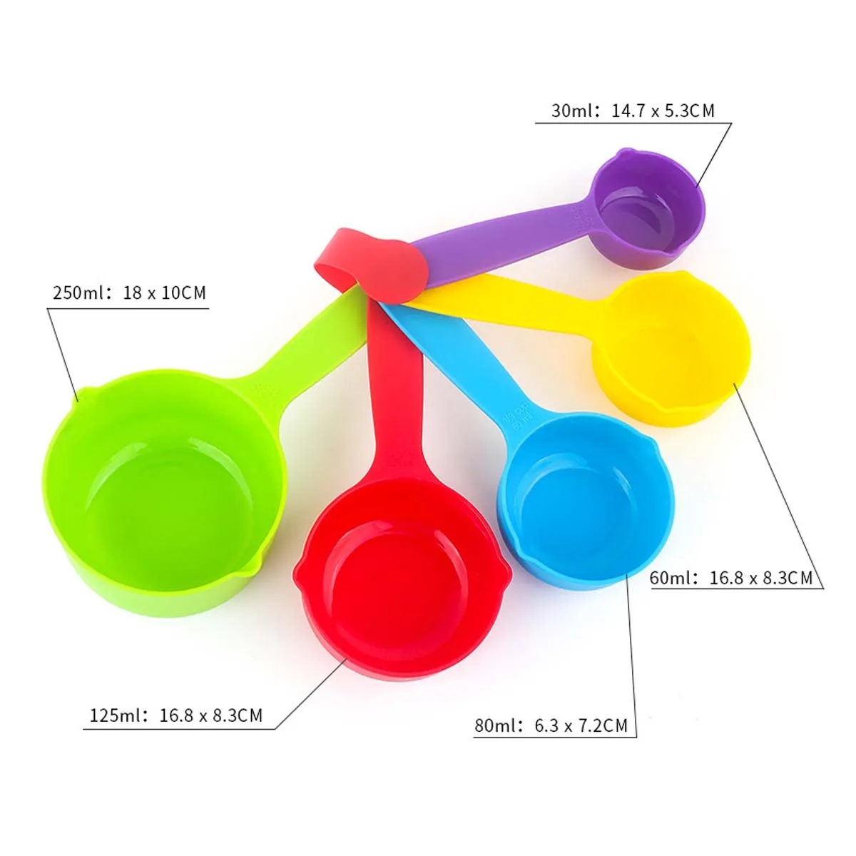 Rainbow Measuring Spoon 5 Piece Set 5