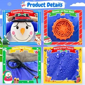 Ride On Snowman Mascot Costume Christmas Outfit Xmas Snowman Dress Adult 4