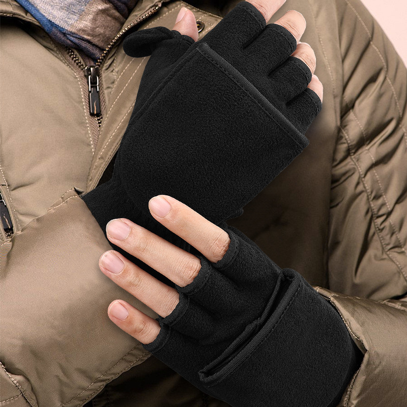 Convertible Polar Fleece Gloves Flip Top Mittens 20