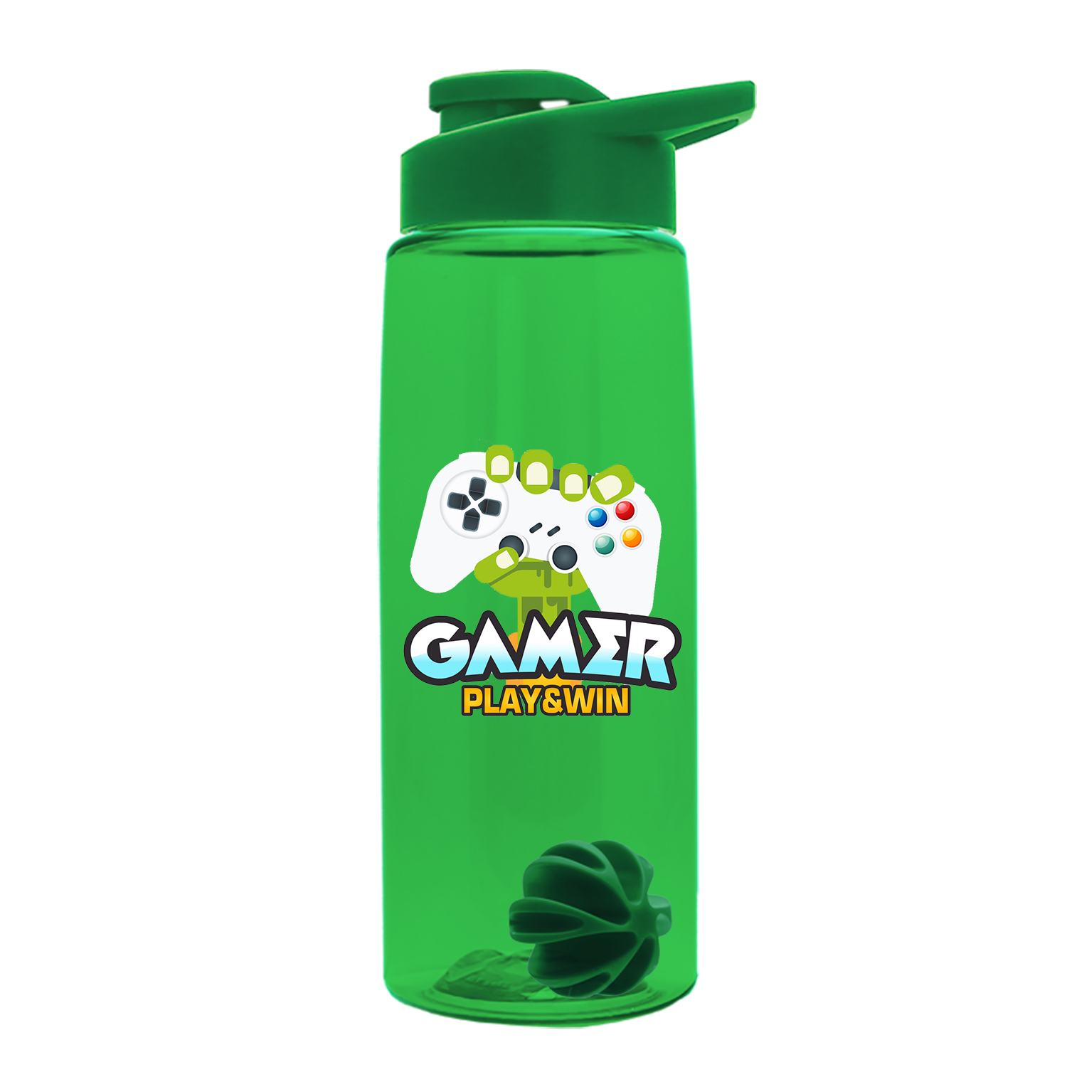 The Flair - 26 oz. Transparent Tritan Bottle with Drink thru , Mixing Ball, and Digital Imprint 5