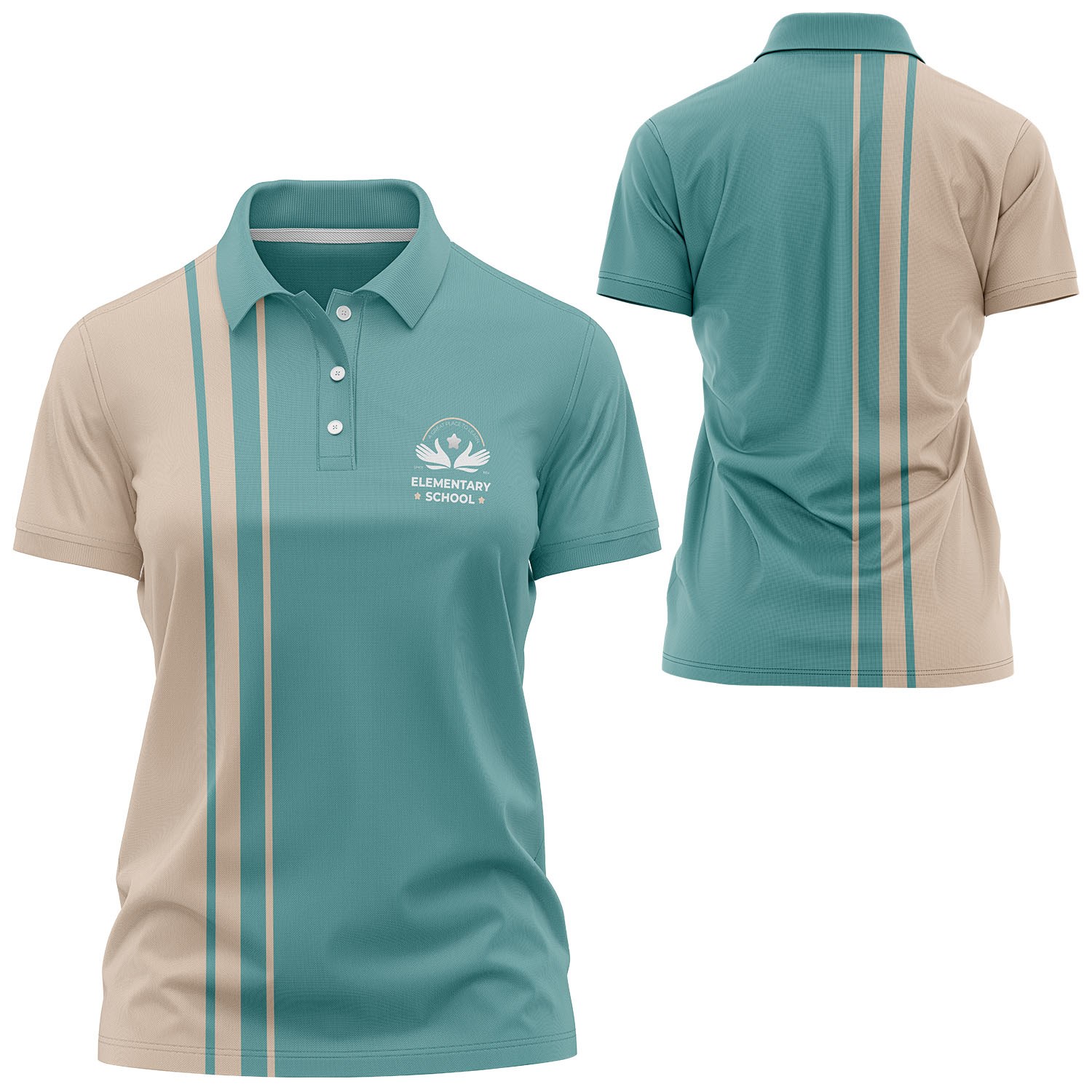 Women's 160 GSM lightweight Brushed Milk Silk Sublimation Short Sleeve Polo shirt 2