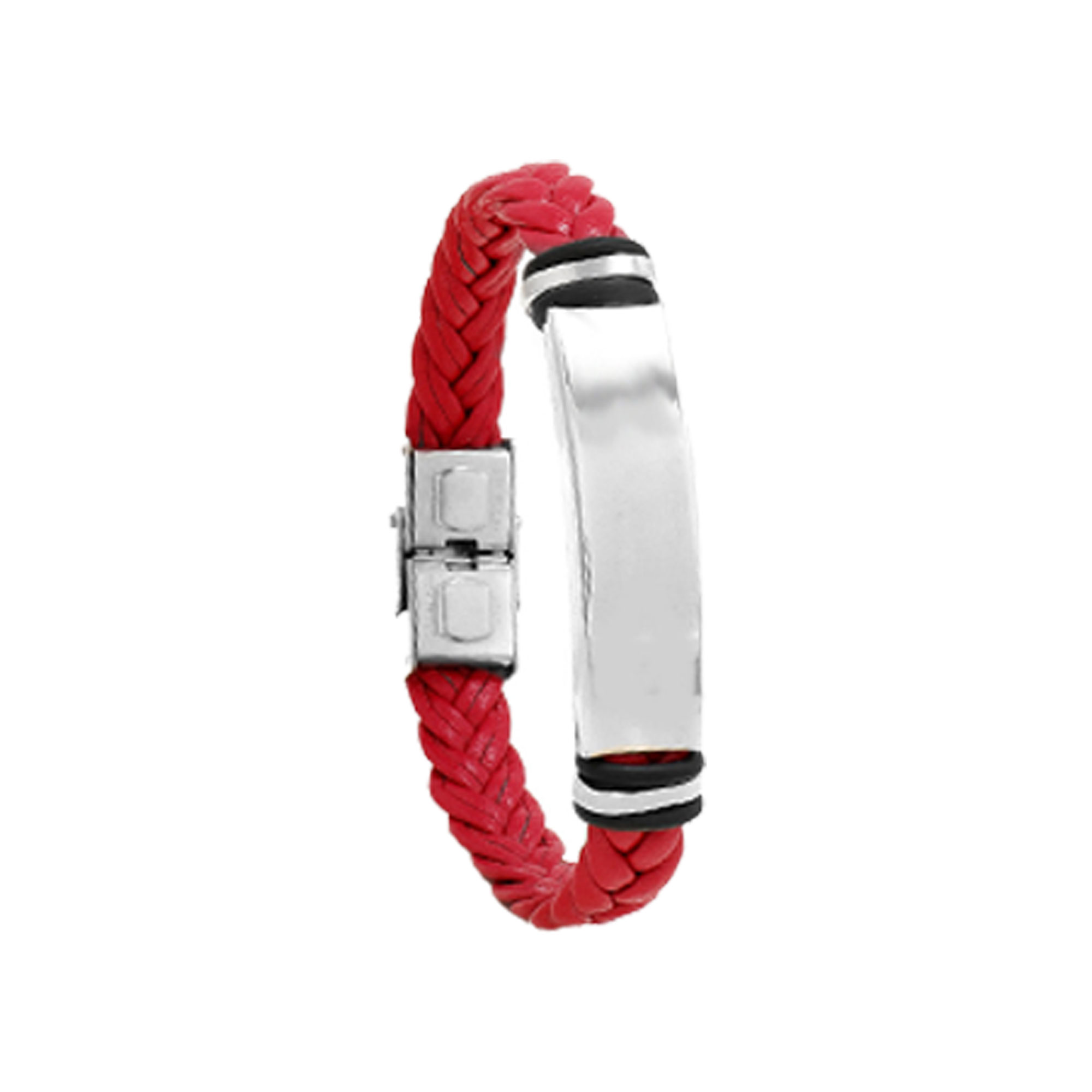 Stainless Steel Braided Leather Bracelet 6