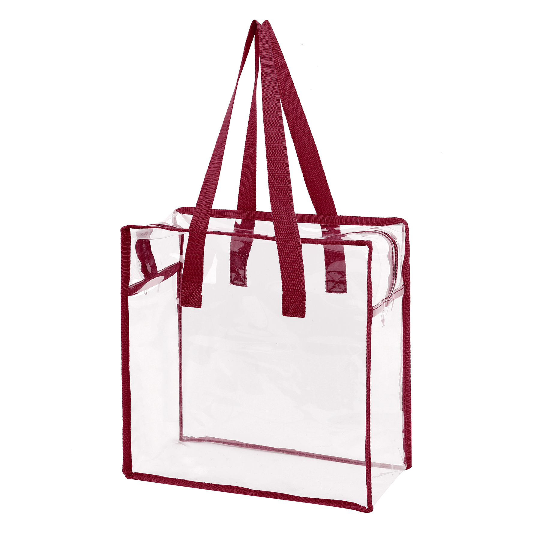 Clear Vinyl Stadium Compliant Zippered Tote Bag 15