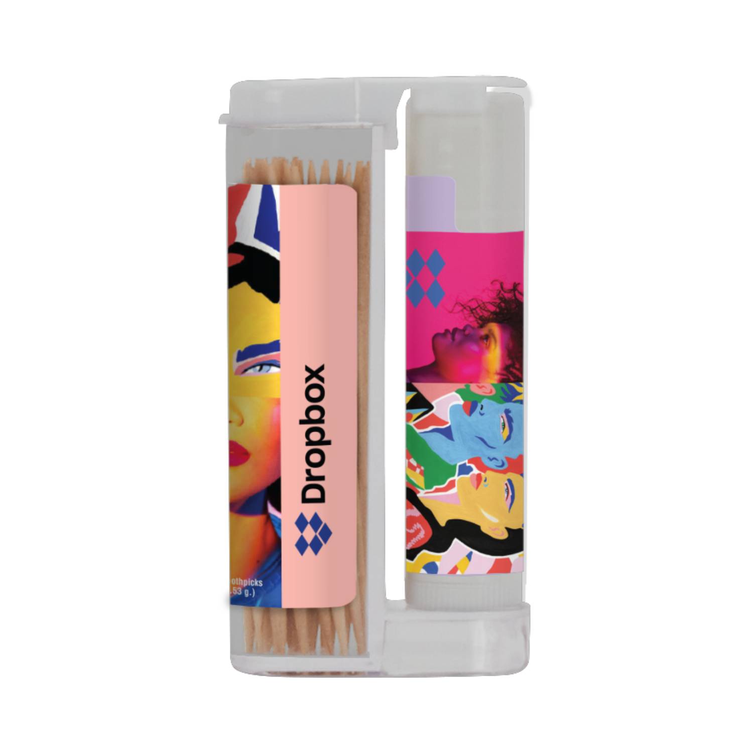 SPF 15 Lip Balm with Wooden Toothpick in a Flip-Top Container 2