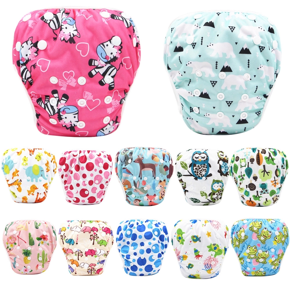 Snap One Size Adjustable Reusable Baby Swim Diaper 1