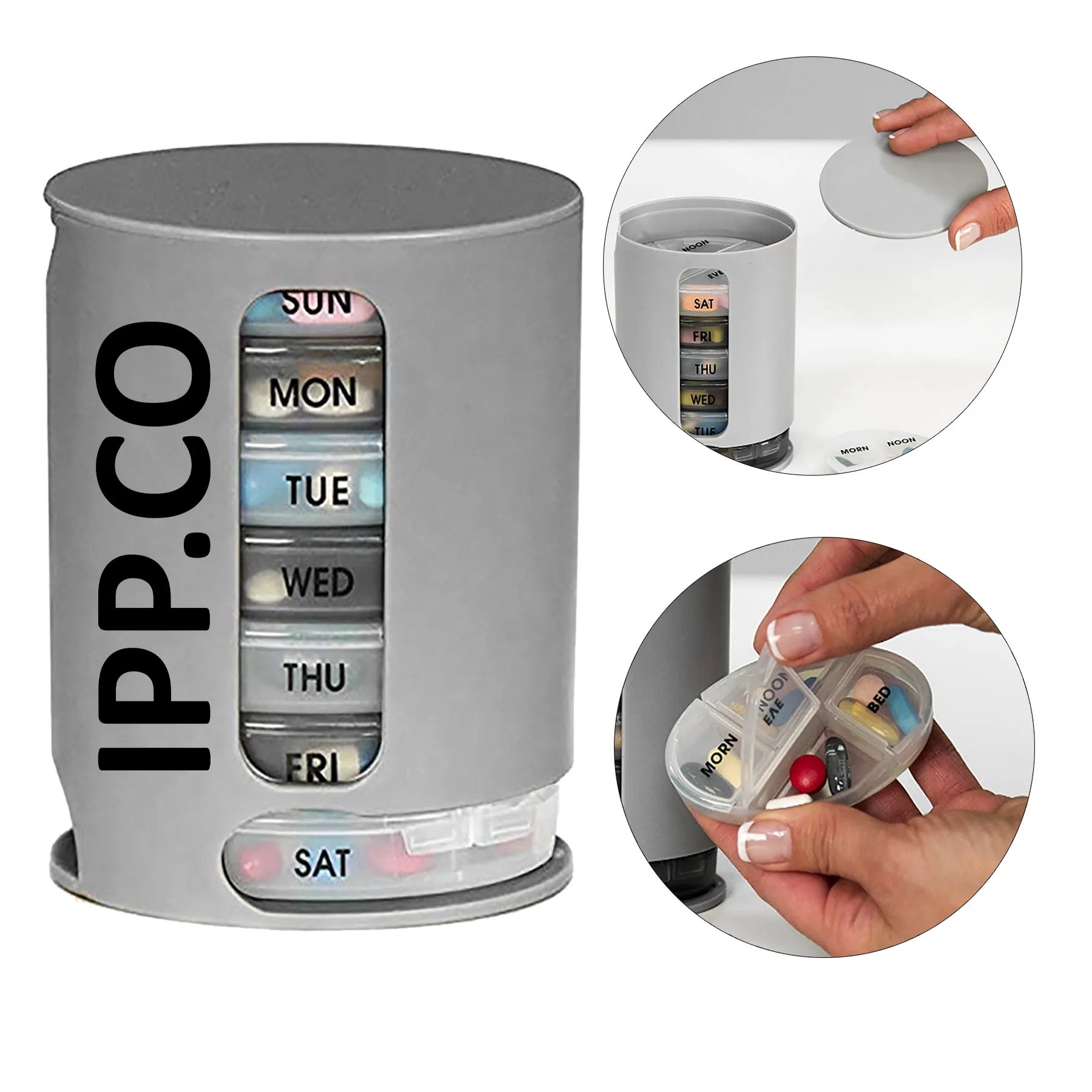 Pill Organizer 7 Day Cases Large Portable Medicine Box 4