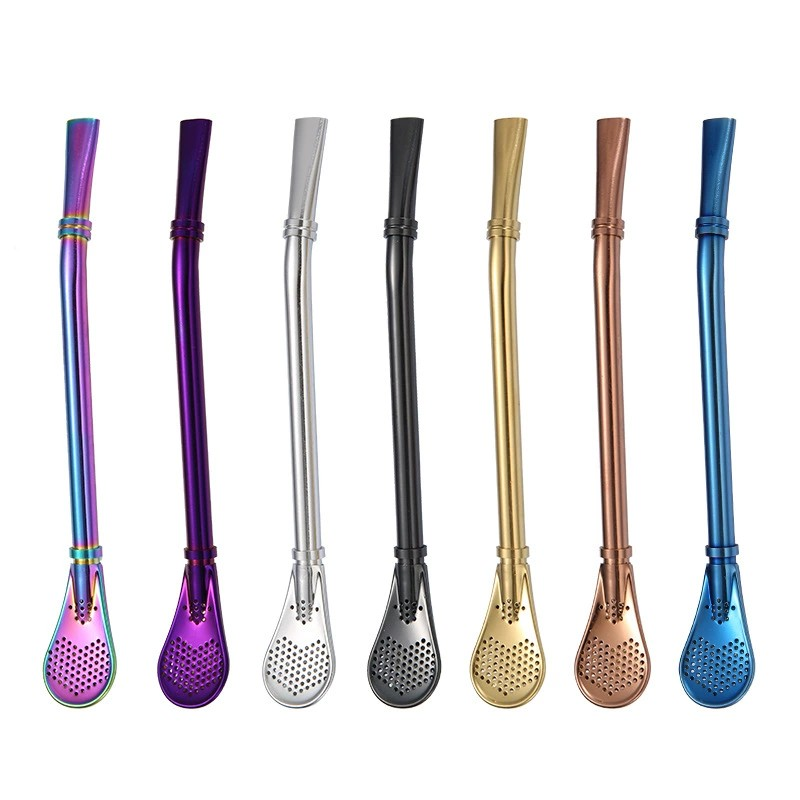 Stainless Steel Straw Filter Spoon 4