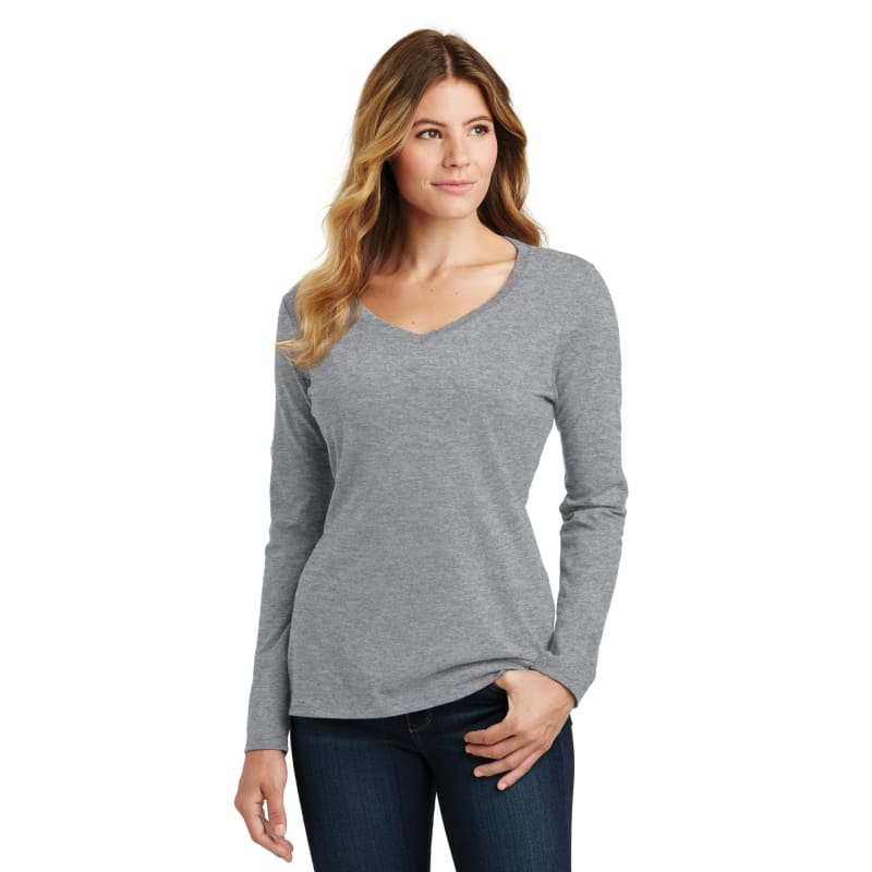Port & Company Women's Long Sleeve Fan Favorite V-Neck Tee. 47