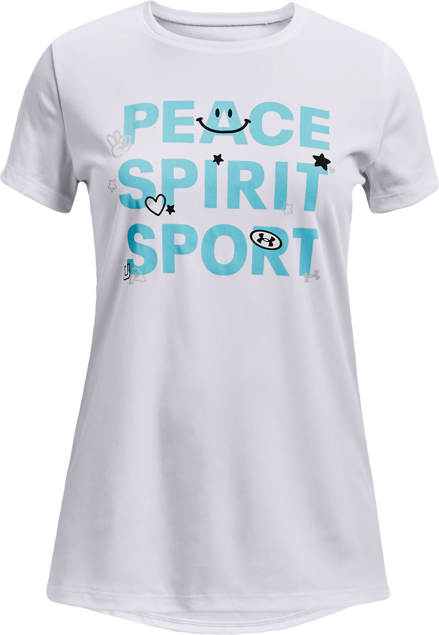 Girls' UA Tech Peace, Spirit, Sport Short Sleeve  3