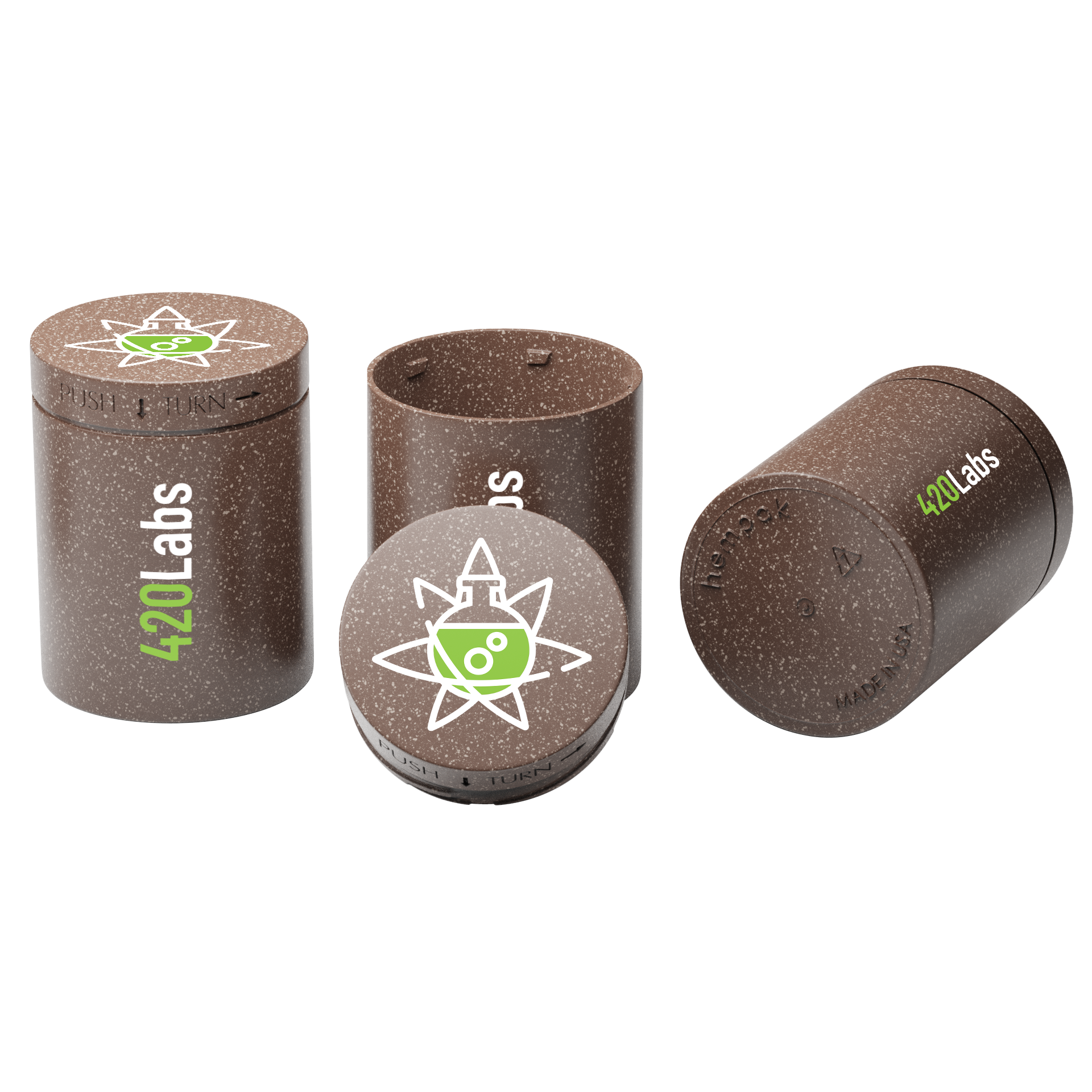 Custom HEMP Plastic CR Jar – 4 oz 1