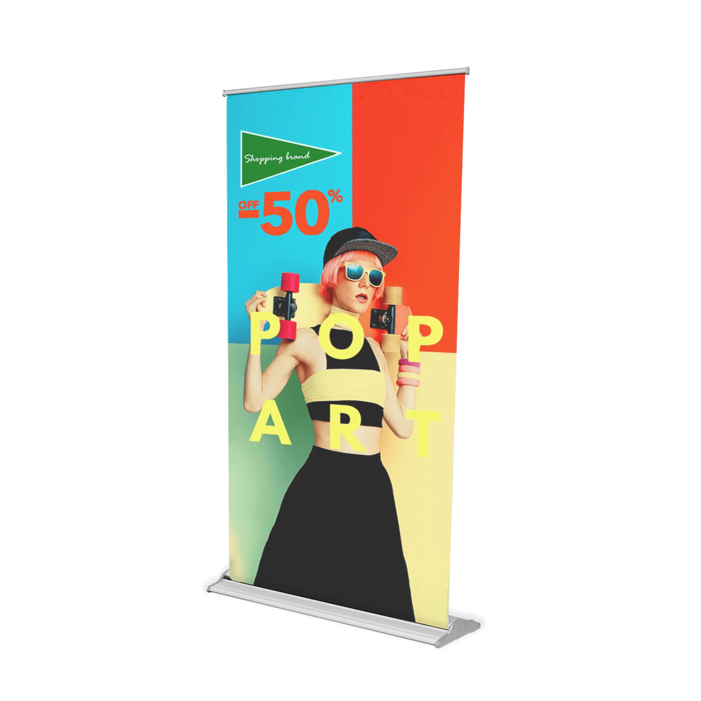 33.25" x 78.75" Adjustable Banner Stand Kit 3
