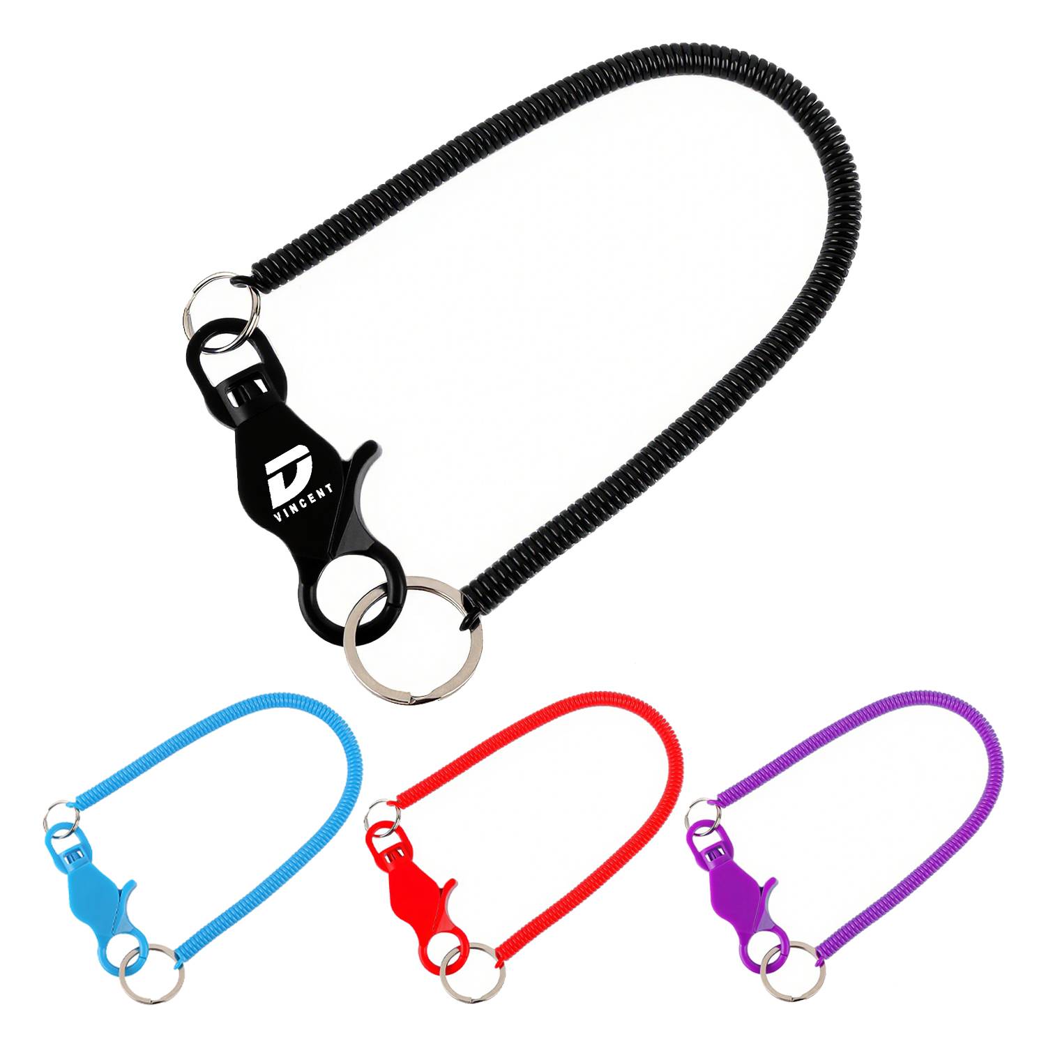 Plastic Spring Rope Coiled Keychain 1