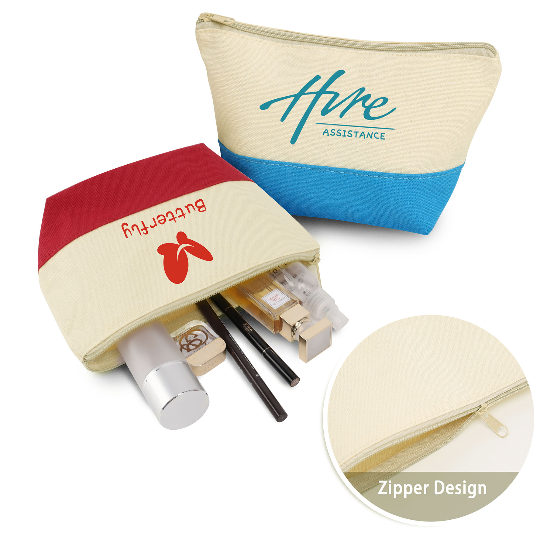 Two-Tone Canvas Cosmetic Bag 11