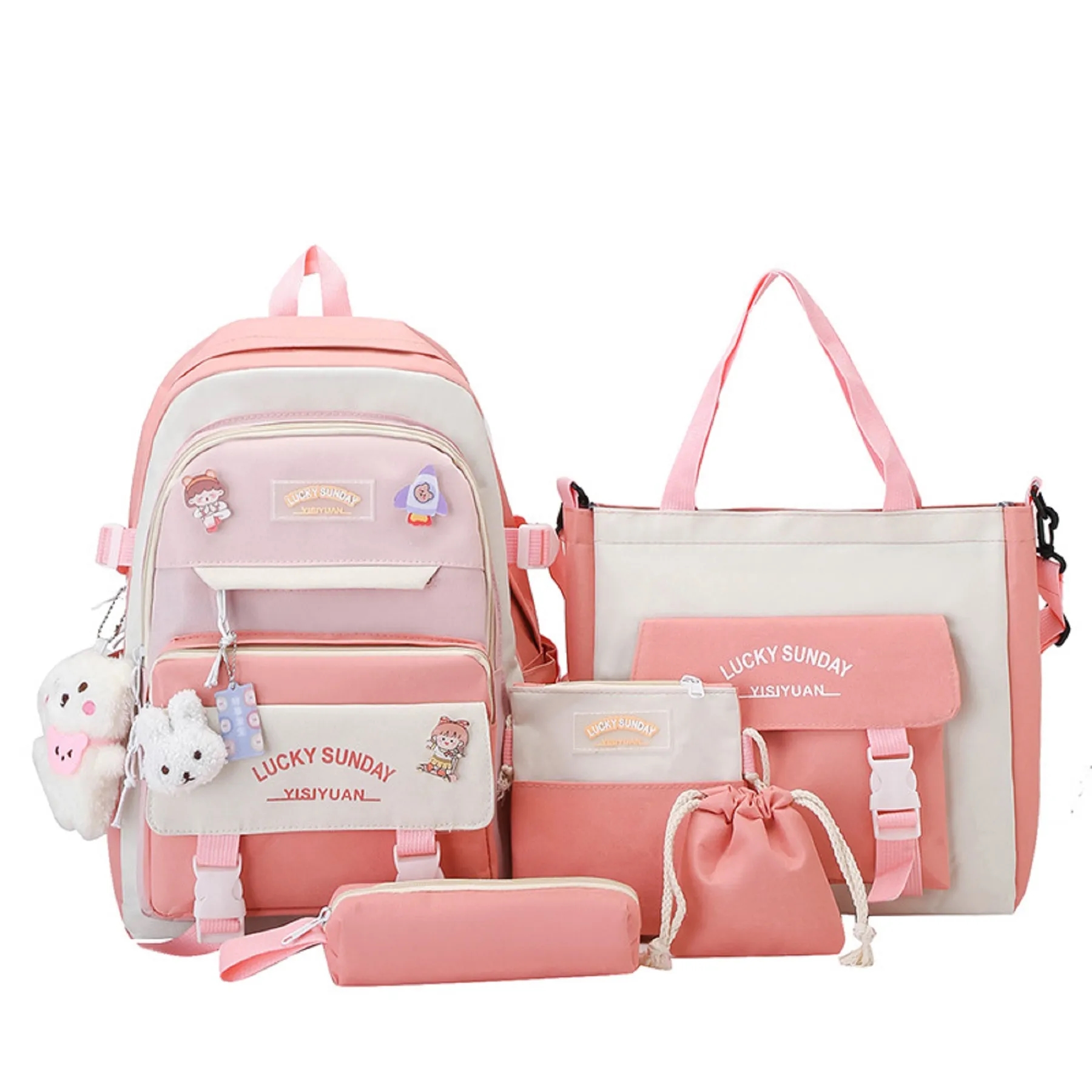 Kawaii backpack set of 5 pieces 10