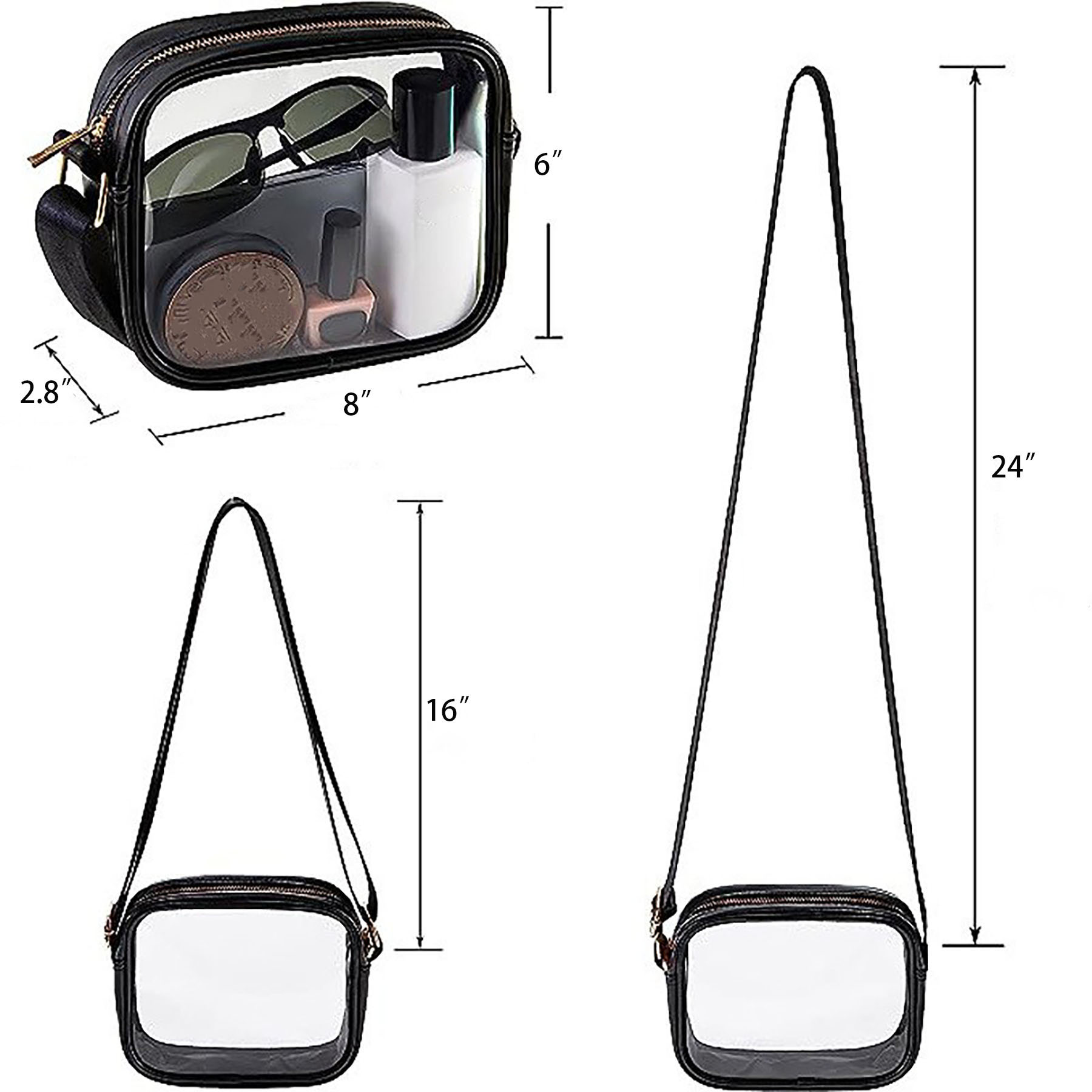 Clear PVC Crossbody Bag 5
