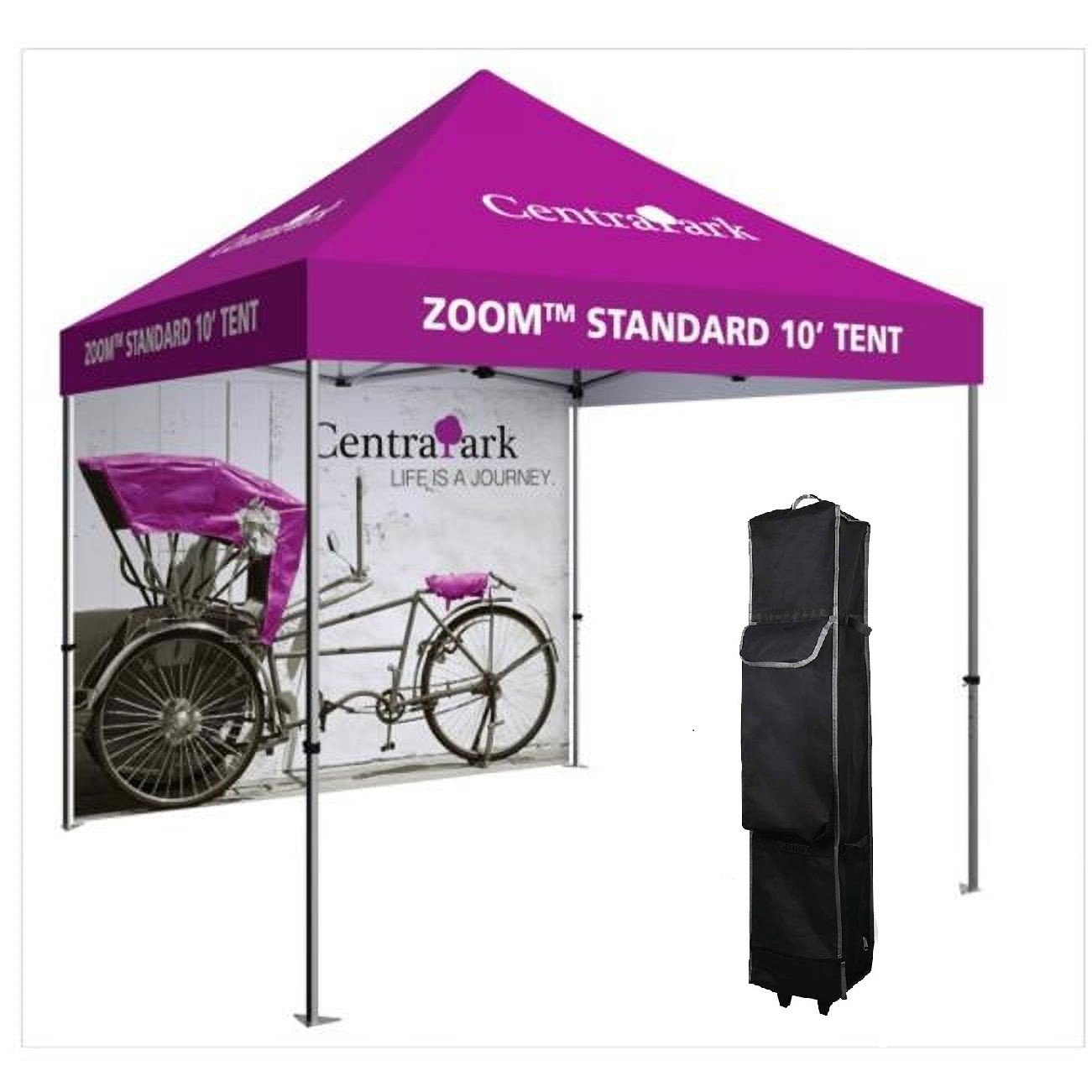 Sublimated Canopy with Full Back Wall with Steel Frame 2