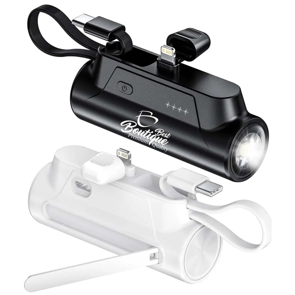 4000mAh Small Portable Fast Charger Built-in Flashlight
