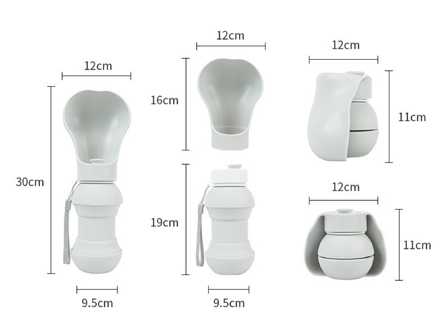 Dog Water Bottle Portable & Collapsible 5