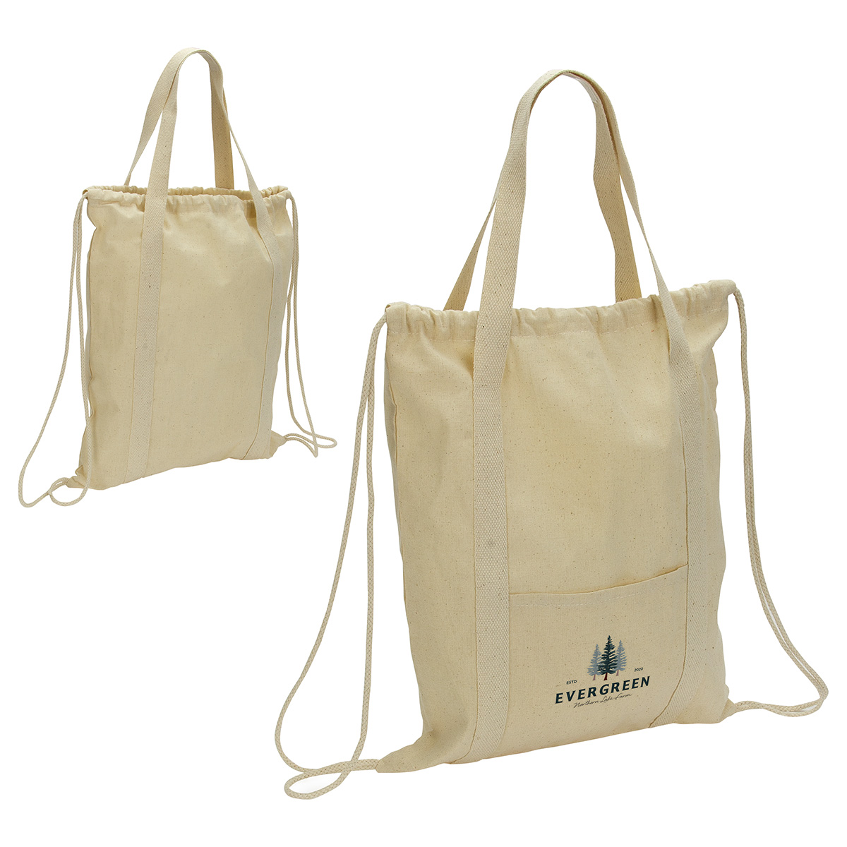 Orion 5 oz 50/50 Recycled Cotton Drawstring Bag 5